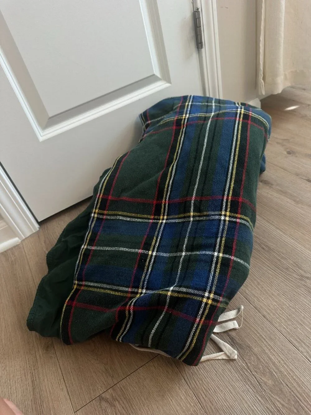 POTTERY BARN Stewart Plaid Duvet Cover in Green Size King/Cal. King